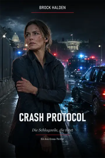 Buchcover von Crash Protocol - Die Schlagzeile, die tötet von Brock Halden